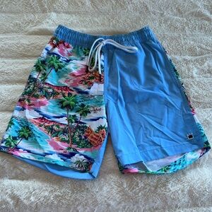 Tropical Blue Men's Swim Shorts